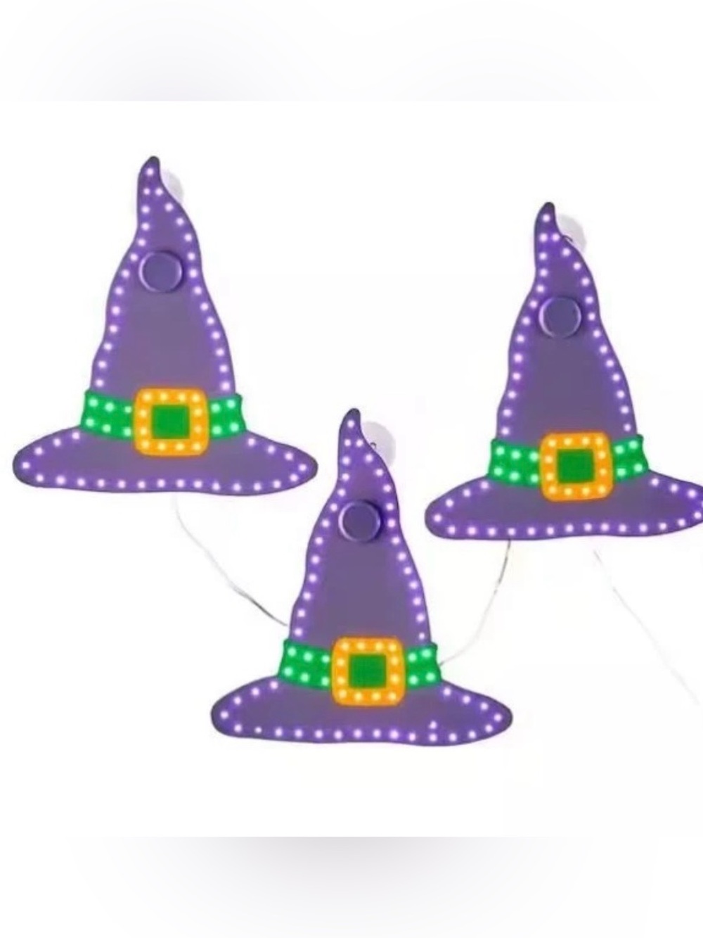 New no box Home Accent 10 in twinkling LED Purple Witch Hat